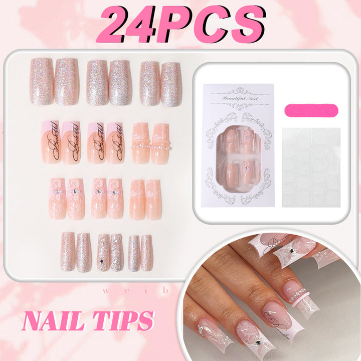 Shimmering Elegant Press-On Nail Tips Stornfield
