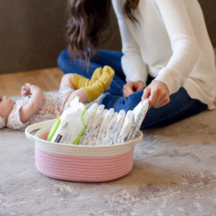 Ladies durable and stylish storage basket in layered look Stornfield