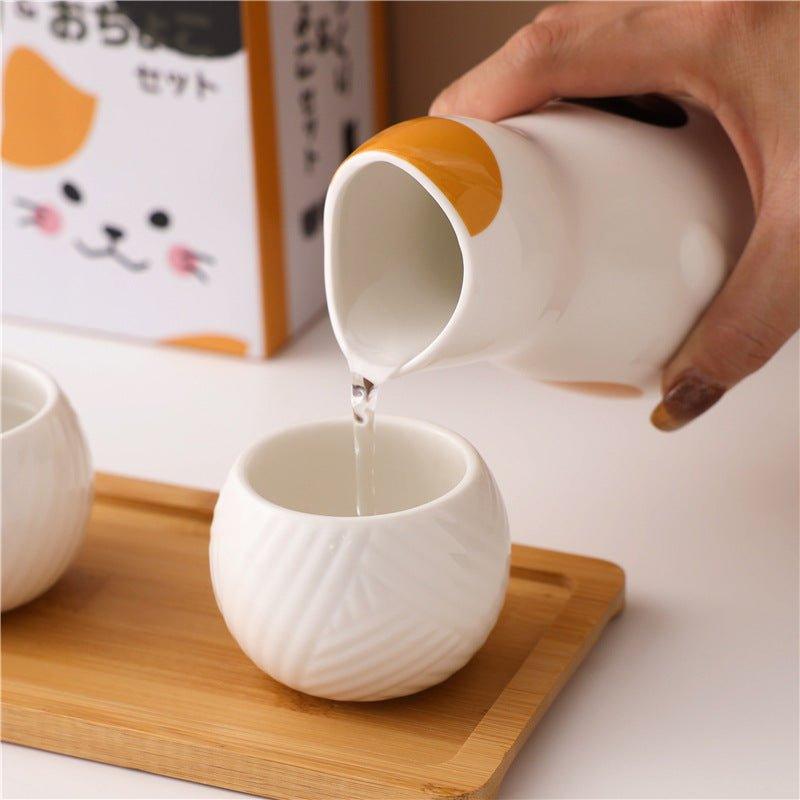 Japanese Ceramic Kitten Sake Sets | Stornfield