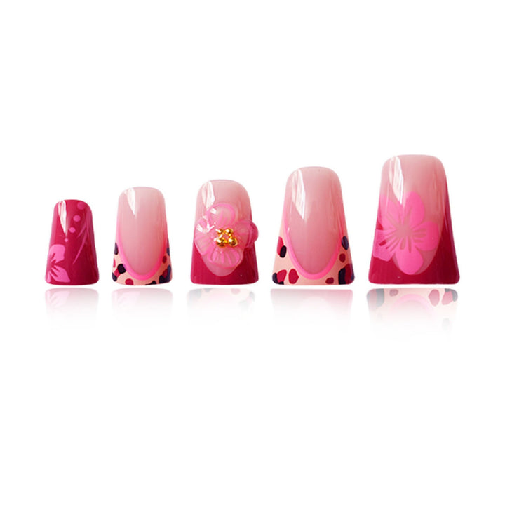Floral Cat-Ear Design Press-On Nails Stornfield