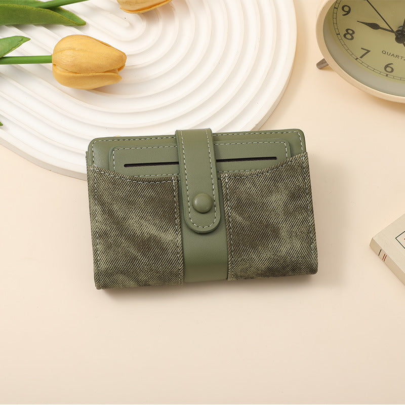 Textured Multi-Pocket Snap Closure Wallet Stornfield