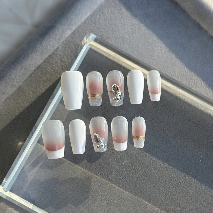 Elegant Ombre French-Style Press-On Nail Art Set