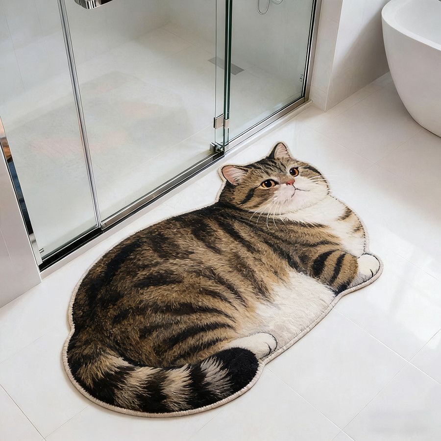 Cat-Shaped Bath Mat Stornfield