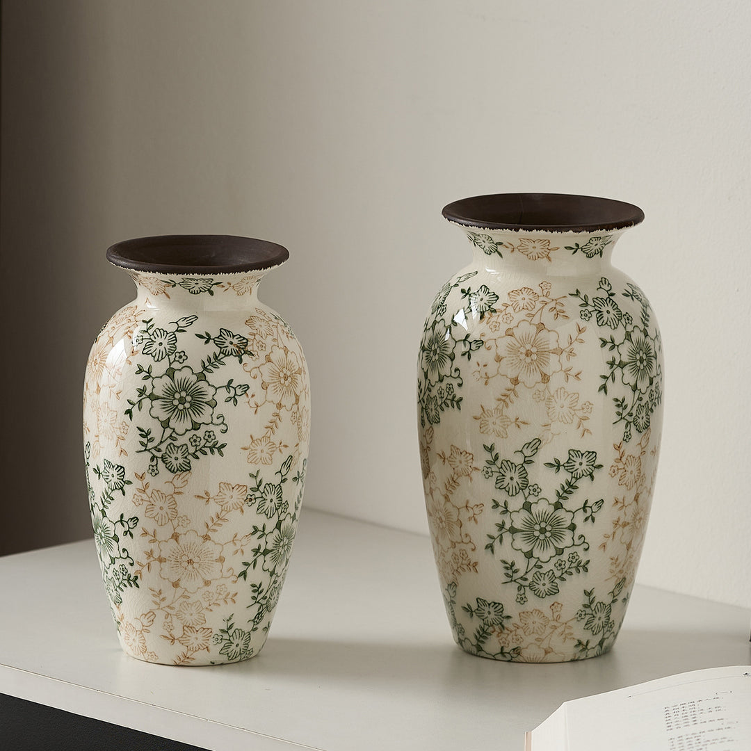 Decorative porcelain vase with floral design Stornfield