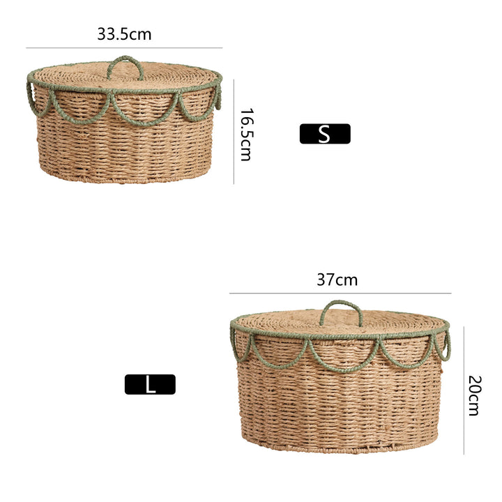 Storage basket with lid and handles Stornfield