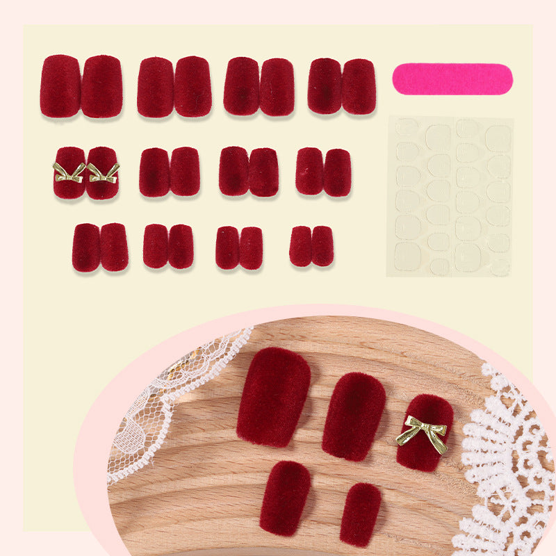 Velvet Press-On Nail Set Stornfield