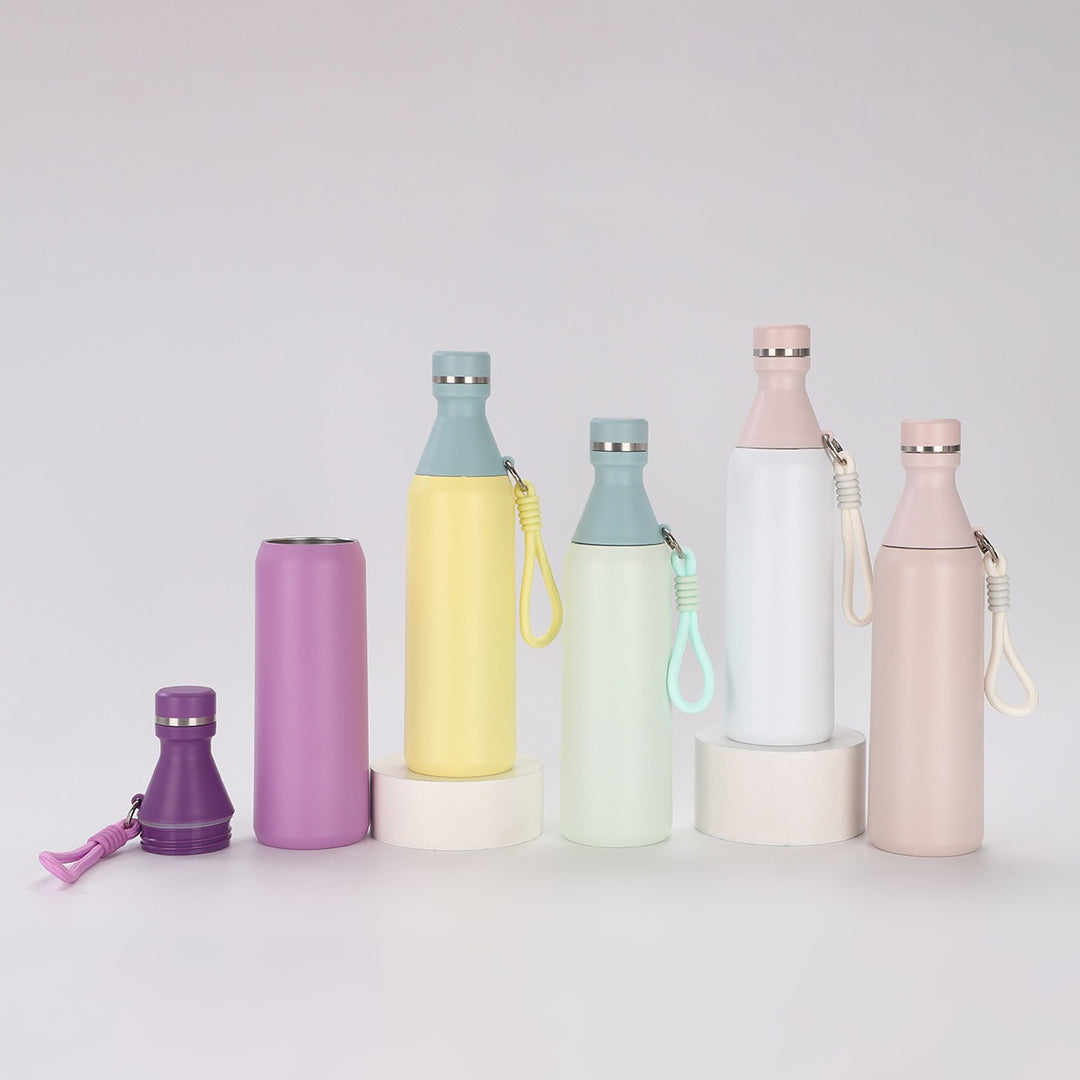 Ladies insulated drinking bottle with practical carrying strap Stornfield