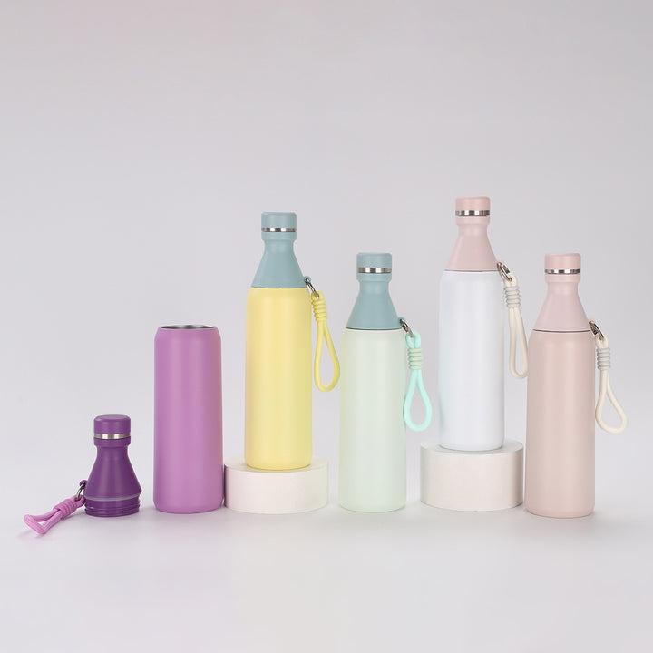 Ladies insulated drinking bottle with practical carrying strap Stornfield