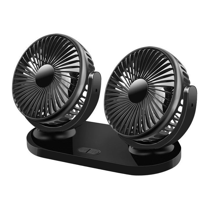 Double fan with swivel head and energy-saving features Stornfield