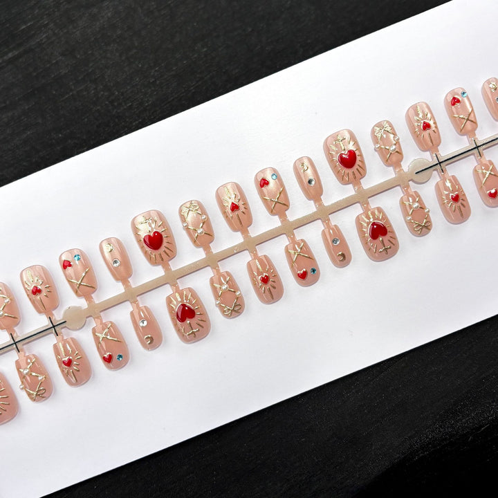 Decorative Acrylic Press-On Nail Design Set