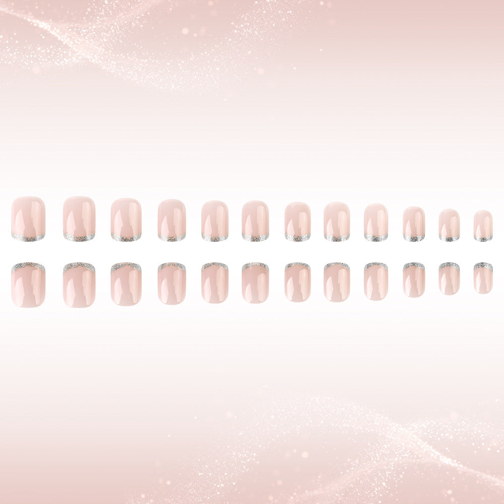 Elegant Glitter Tip Press-On Nails Stornfield
