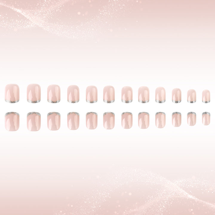 Elegant Glitter Tip Press-On Nails Stornfield