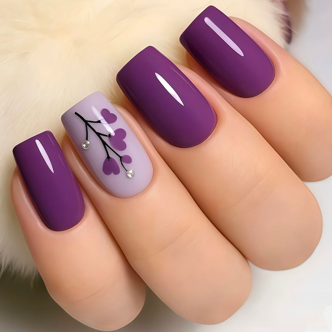 Floral Print Press-On Nail Art Stornfield