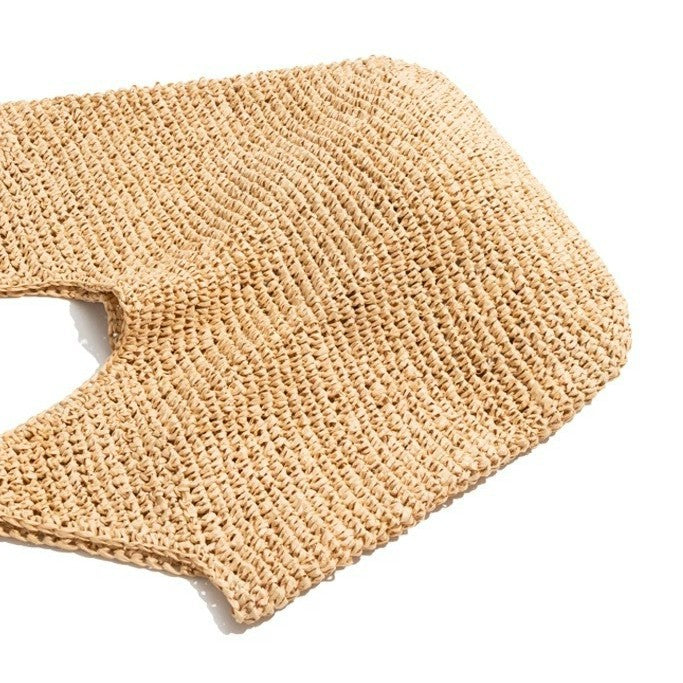Handmade straw bag with practical interior Stornfield