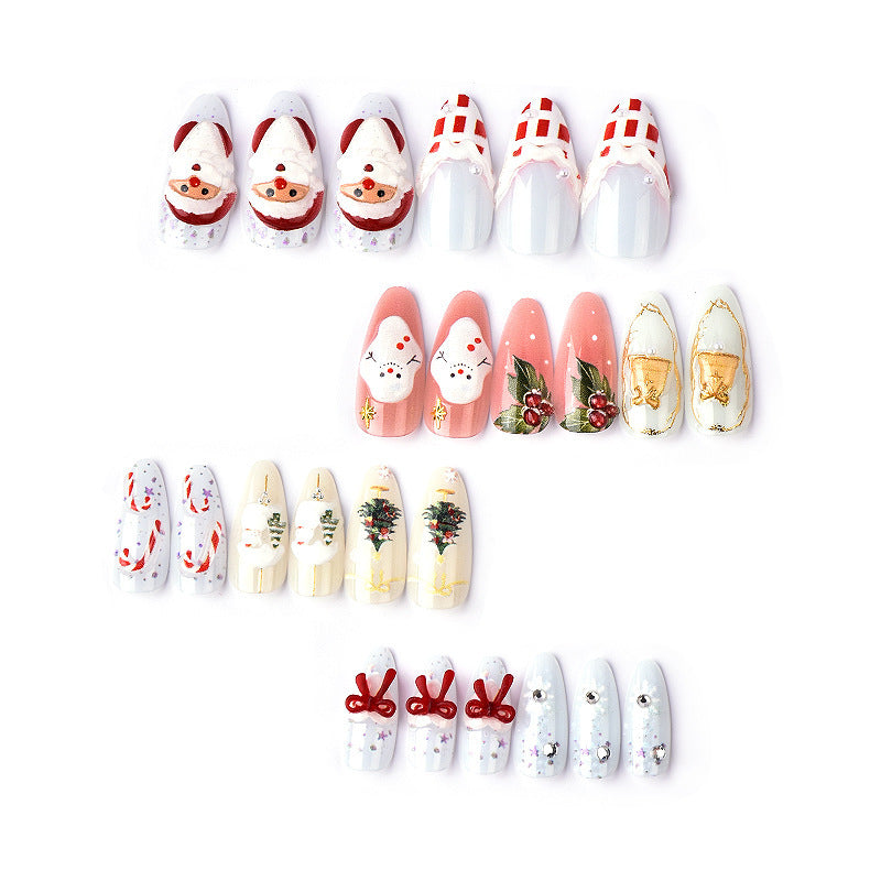 Festive artificial nails with Christmas designs Stornfield