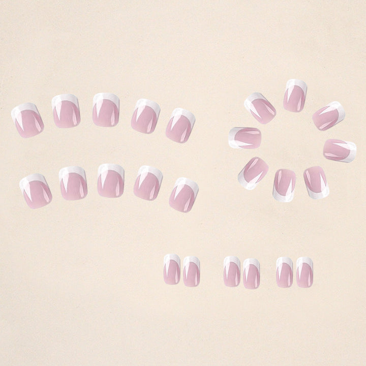Acrylic nail set with elegant French tips Stornfield