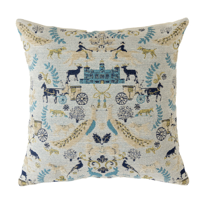 Decorative cushion cover made of jacquard with floral pattern