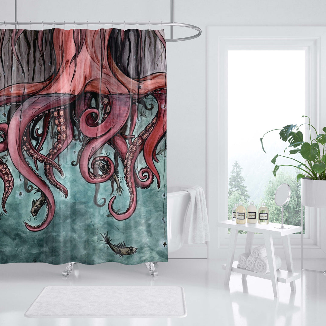 Ocean-Themed Art Shower Curtain Stornfield