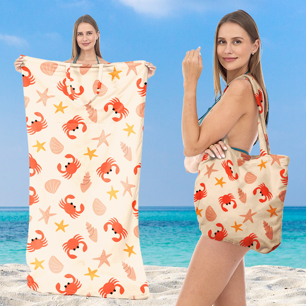 Beach towel with stylish tote bag Stornfield