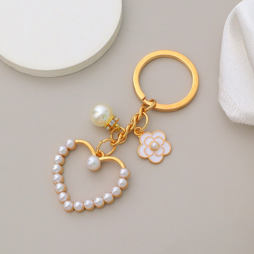 Keychain with heart and flower motif Stornfield