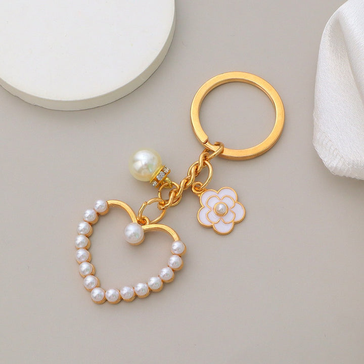 Keychain with heart and flower motif Stornfield
