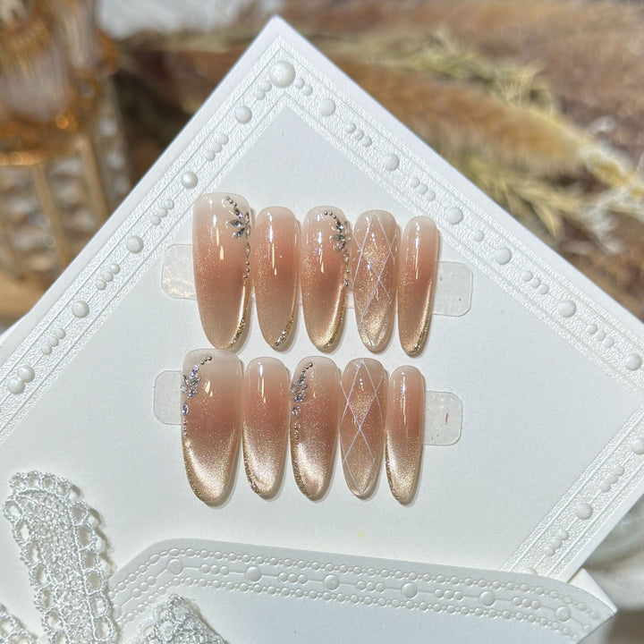 Glamorous Stiletto Press-On Nail Set with Rhinestone Accents Stornfield
