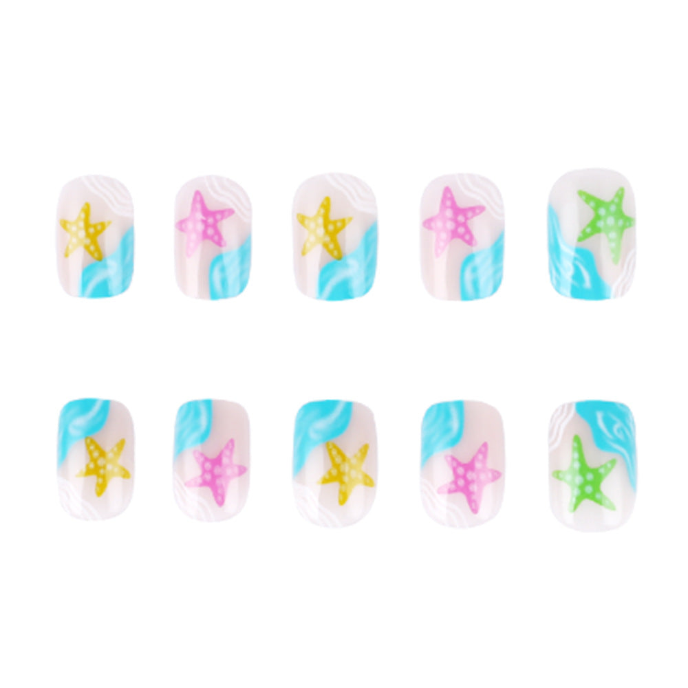 Artistic Beach-Themed Nail Art Stornfield