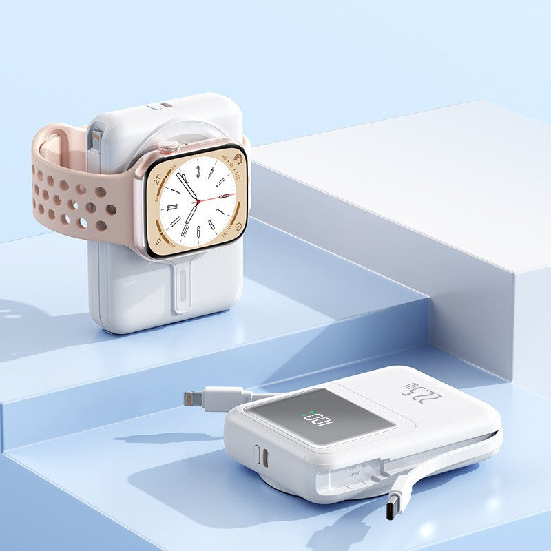 Portable power bank with integrated Apple Watch mounting mechanism and fast charging function Stornfield