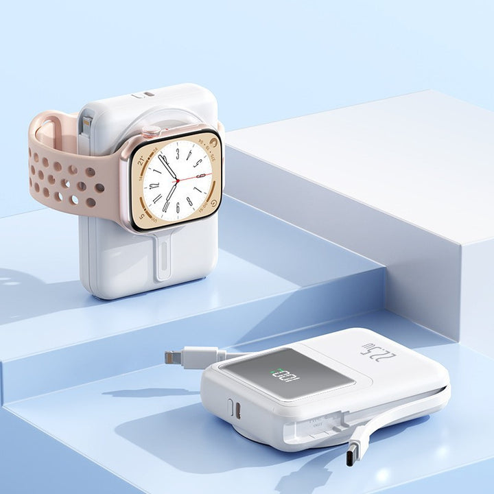 Portable power bank with integrated Apple Watch mounting mechanism and fast charging function Stornfield