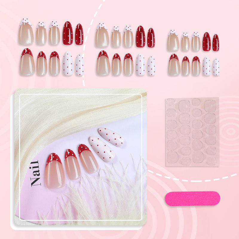 Stylish Polka Dot Press-On Nail Art Set