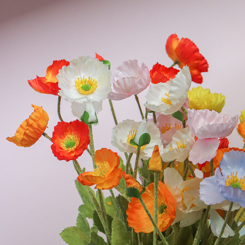 Lifelike Potted Ranunculus Flower Stem