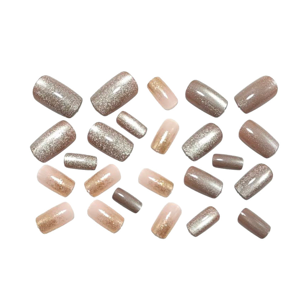 Elegant Artificial Nails with Glitter Accents Stornfield