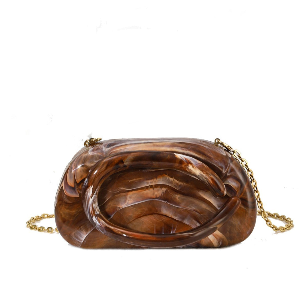 Sculptural Acrylic Evening Clutch