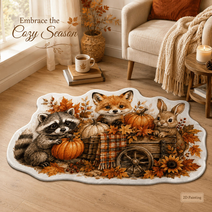 Pumpkin-Shaped Bath Mat