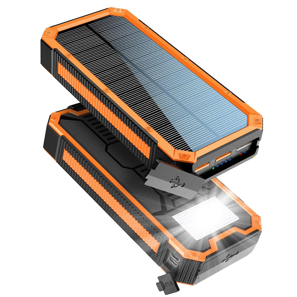 Portable solar power bank with high-load design and multiple outputs Stornfield