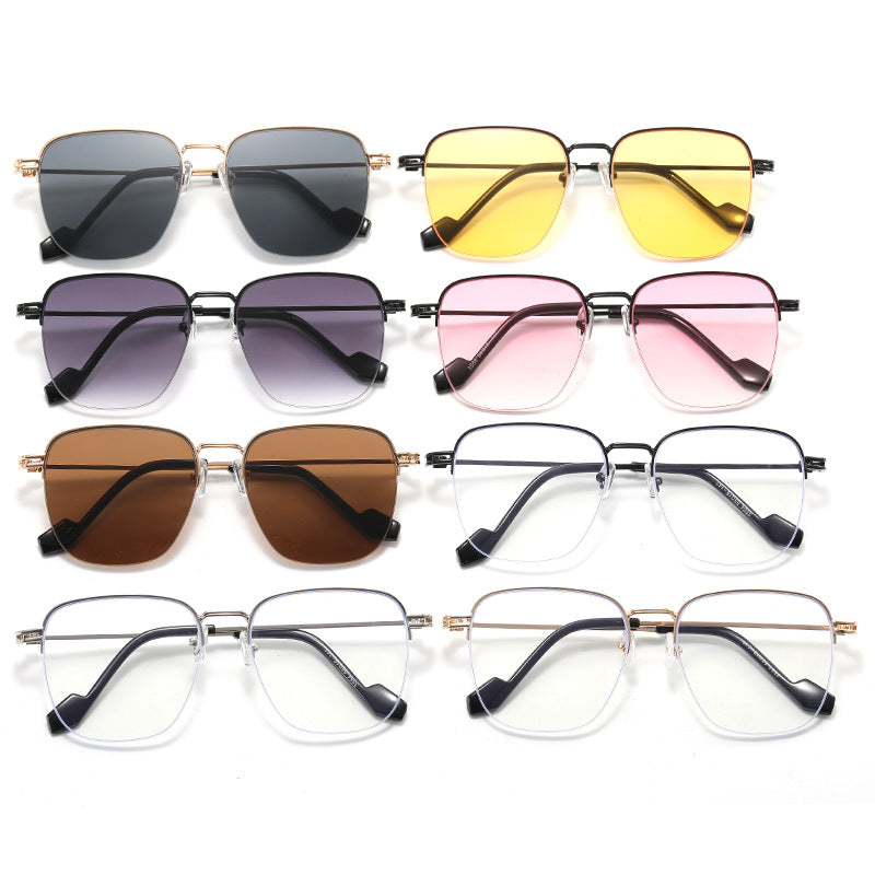 Women Designer Glasses with Square Frame and Glossy Metal Structure Stornfield