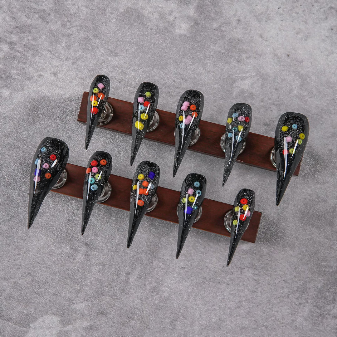 Decorative Stiletto Press-On Nail Enhancements