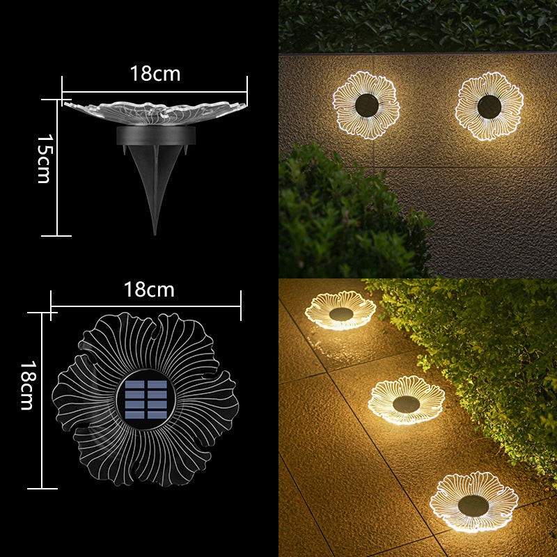 Decorative Solar Acrylic Petal Garden Stake LED Pathway Light Stornfield