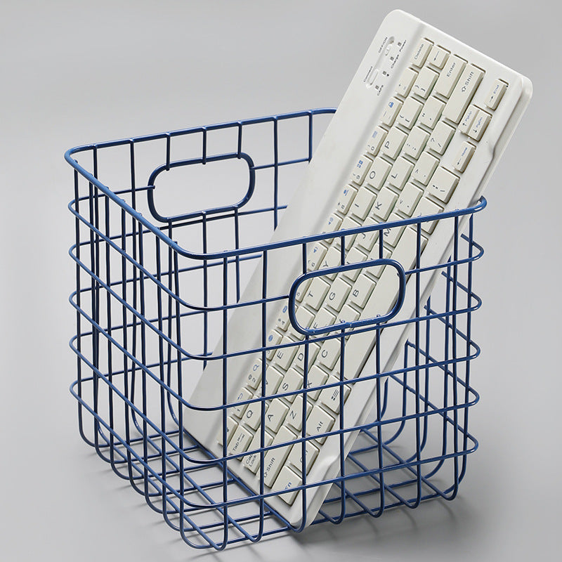 Unisex Wire Storage Basket with Ergonomic Handles Stornfield