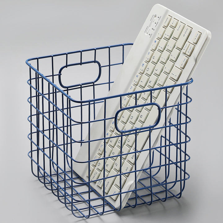 Unisex Wire Storage Basket with Ergonomic Handles Stornfield