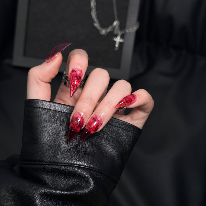 Artistic Stiletto Press-On Nail Enhancements