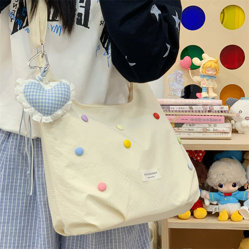 Casual Pop-Embellished Hobo Bag Stornfield