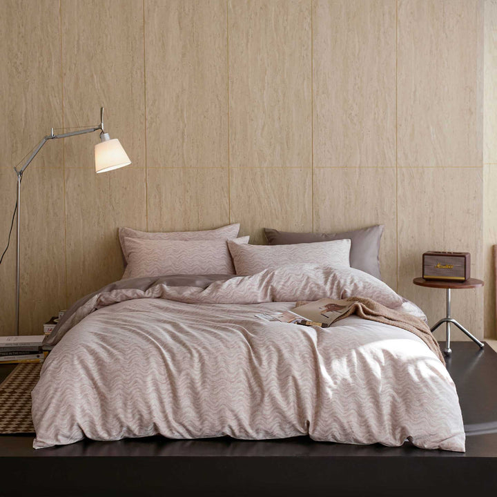 Floral Linen-Blend Duvet Cover Set with Pillow Shams