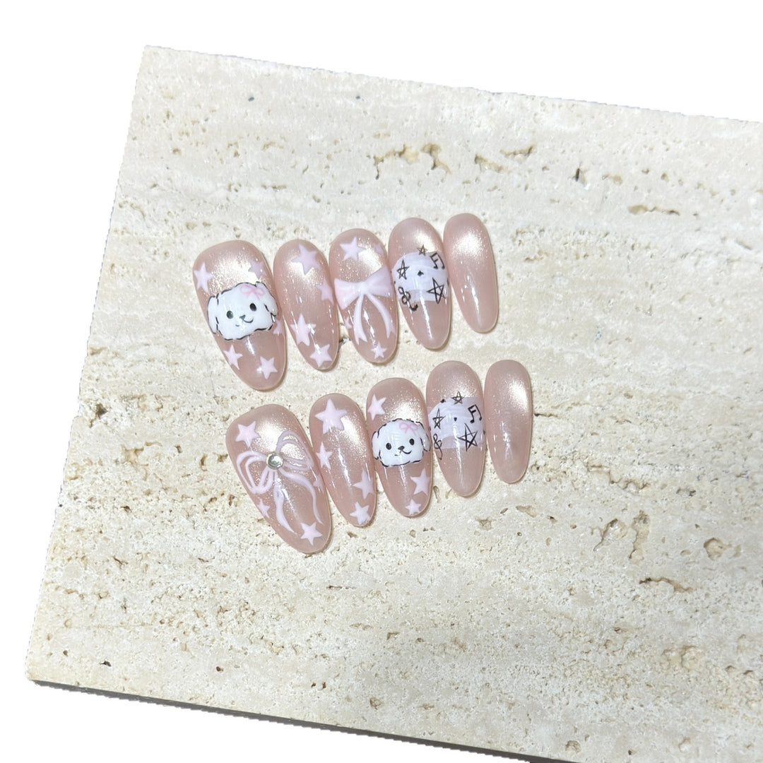 Artistic Character-Themed Press-On Nail Set