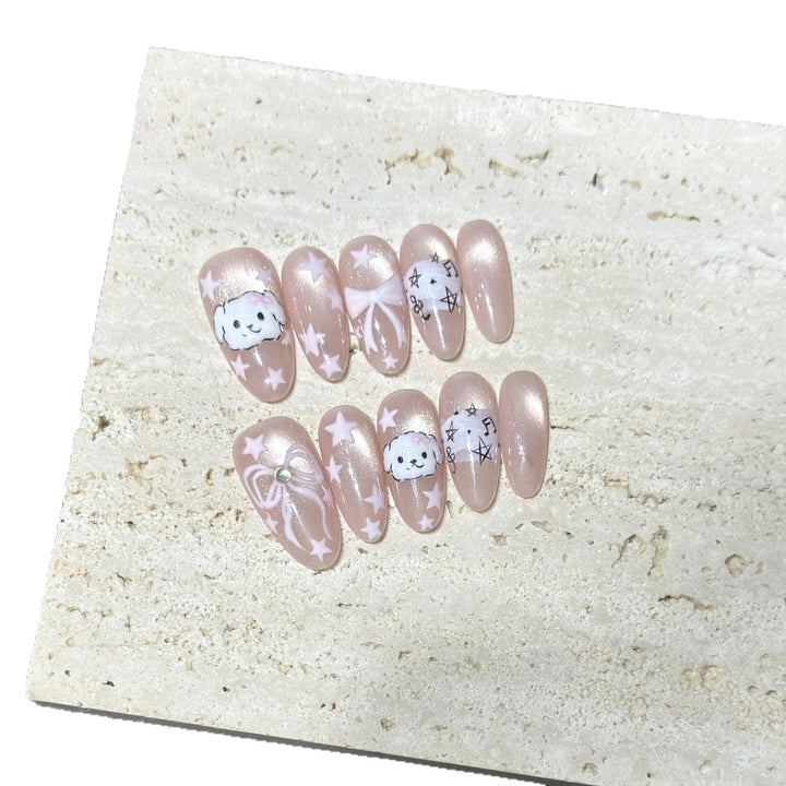 Artistic Character-Themed Press-On Nail Set