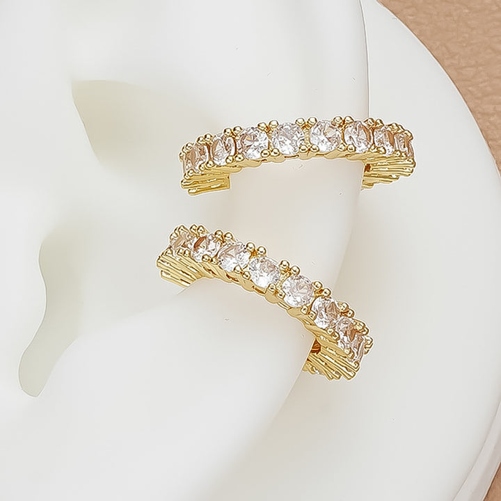Sparkling hoops with zirconia stones Stornfield
