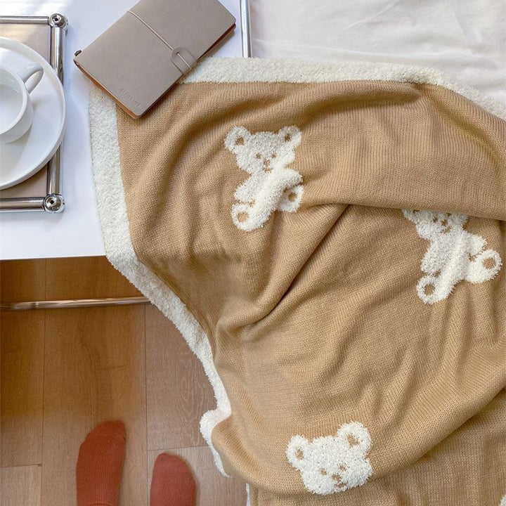 Unisex plush blanket with cute bear designs Stornfield