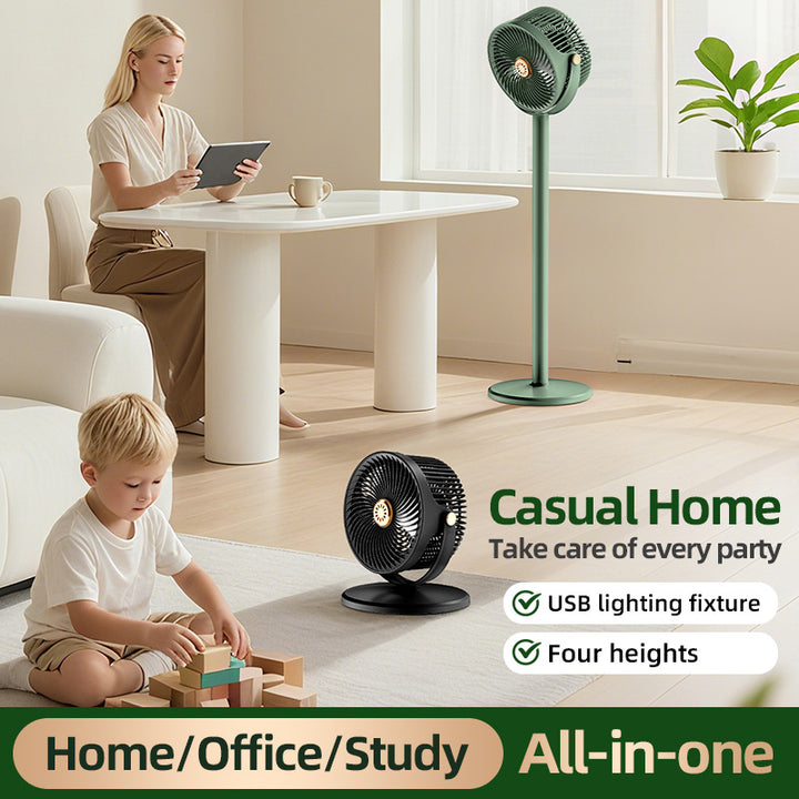 Unisex Solar-Powered Multi-Functional Floor Fan Stornfield