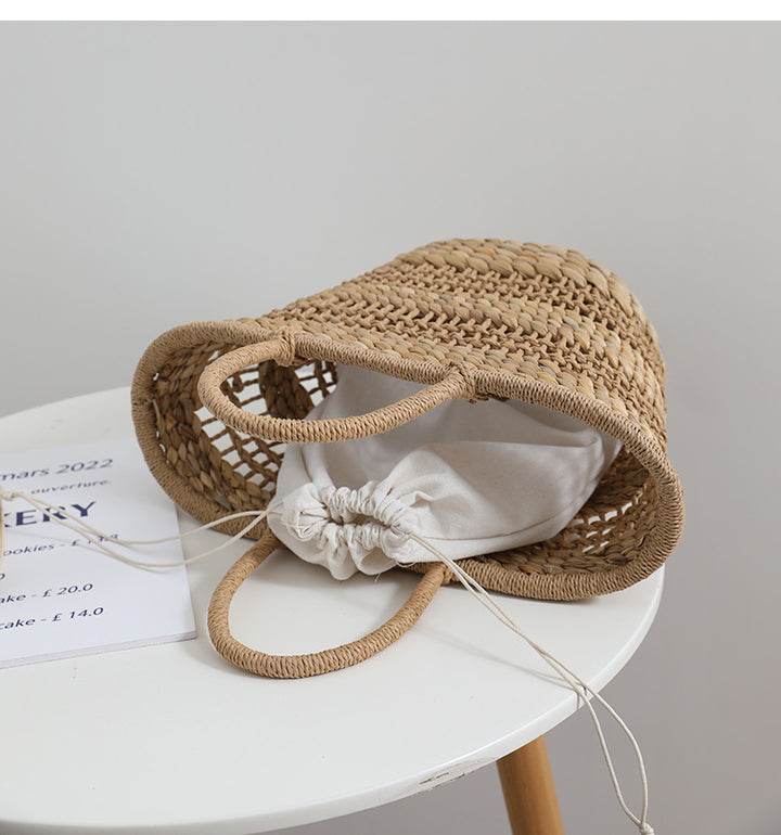 Handmade rattan bag with a removable lining insert Stornfield
