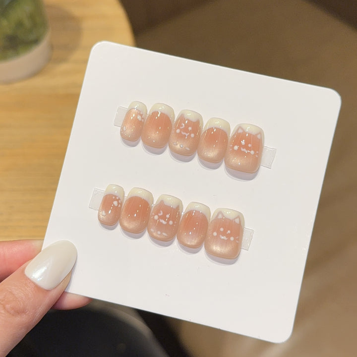 Artificial nails with elegant French design Stornfield